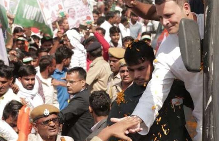 RAHUL GANDHI TAKES OUT ROAD SHOW IN RAJASTHAN, CM’S HOME