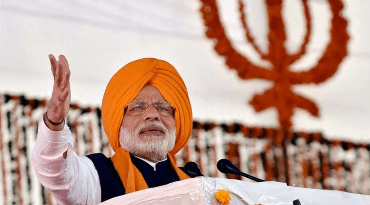 PM Narendra Modi attacks congress in Pujab for failing farm loan