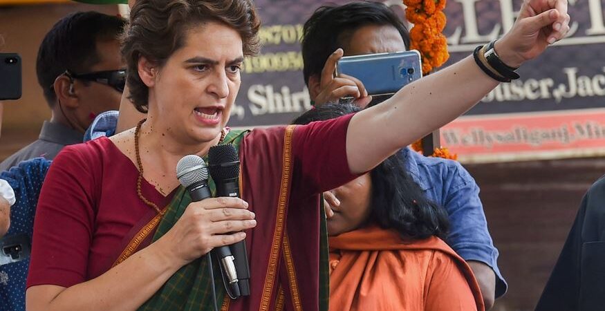 Priyanka Gandhi Vadras mega Roadshow in Mirzapur Uttar Pradesh