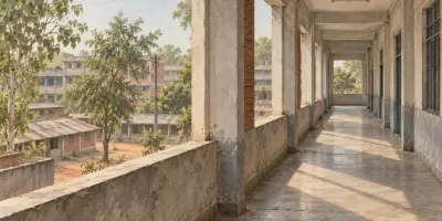 TMC silent on whether Mamata will share stage with Modi at Kolkata Port Trust event 4 A government-style corridor with tall windows and long shadows